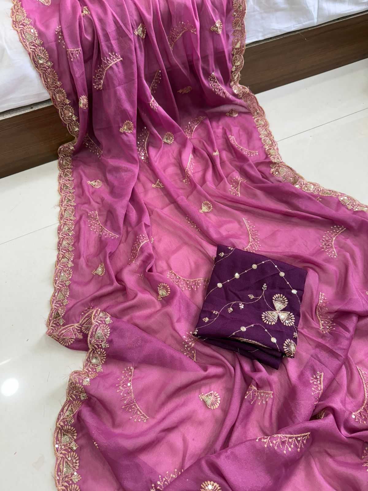 Ynf Georgette KESH547 186 Sarees Festive Collections Wholesale Georgette Sarees Embroidered Sarees Sarees With Blouse Manufacturer- Kapda Export