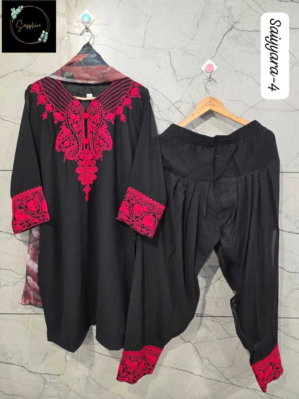 Ynf Georgette KESH557 SAIYYARA-4 Suits & Dresses Wholesale Sharara Salwar Suits Embroidery Suits Designer Suits Manufacturer- Kapda Export