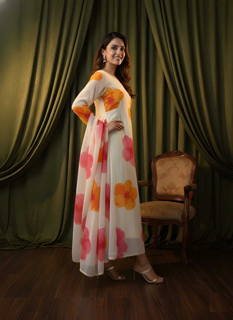 Ynf Georgette KESH559 355 Kurti Wholesale Printed Kurtis Anarkali Kurtis Georgette Kurti Manufacturer- Kapda Export