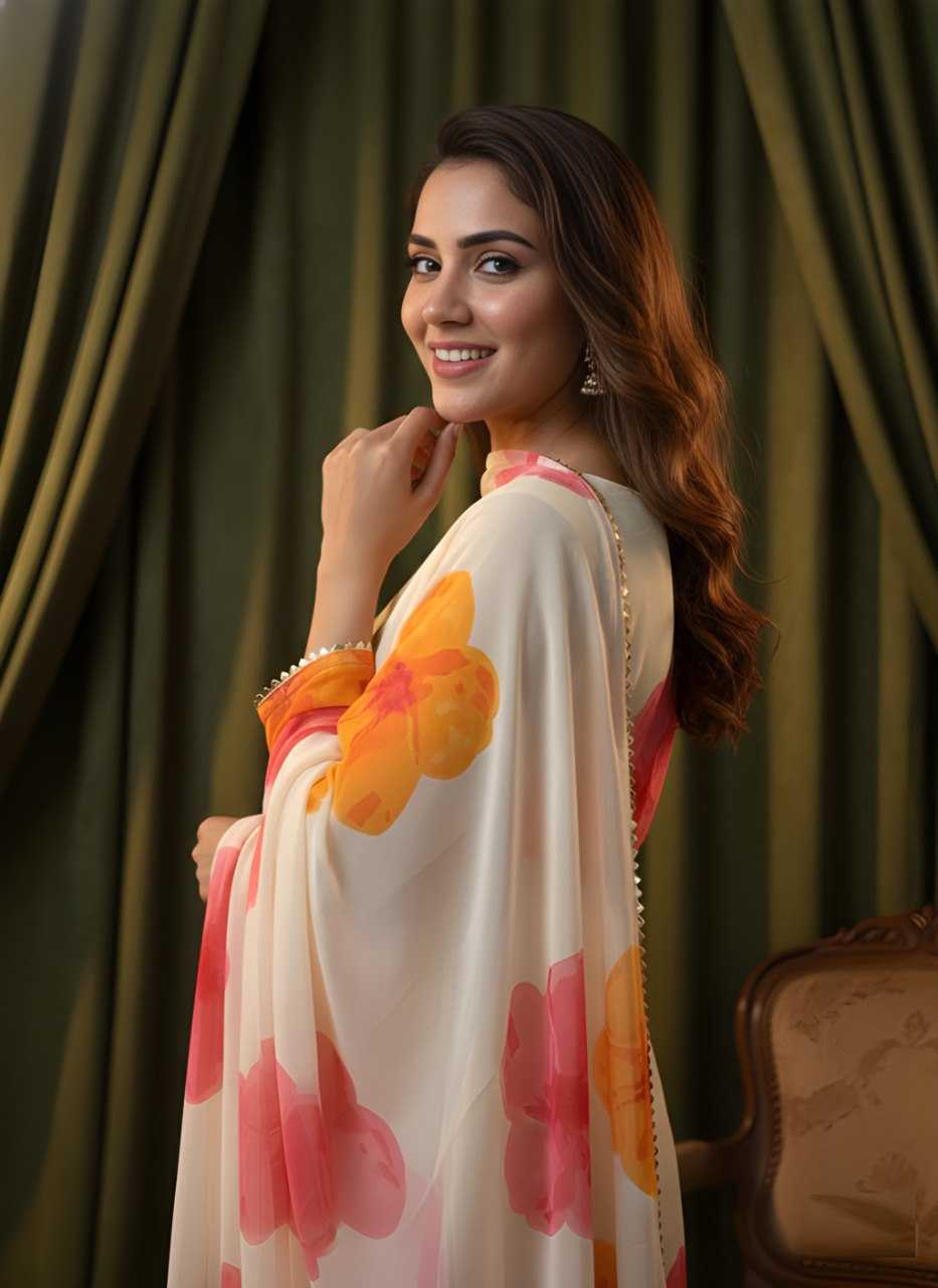 Ynf Georgette KESH559 355 Kurti Wholesale Printed Kurtis Anarkali Kurtis Georgette Kurti Manufacturer- Kapda Export