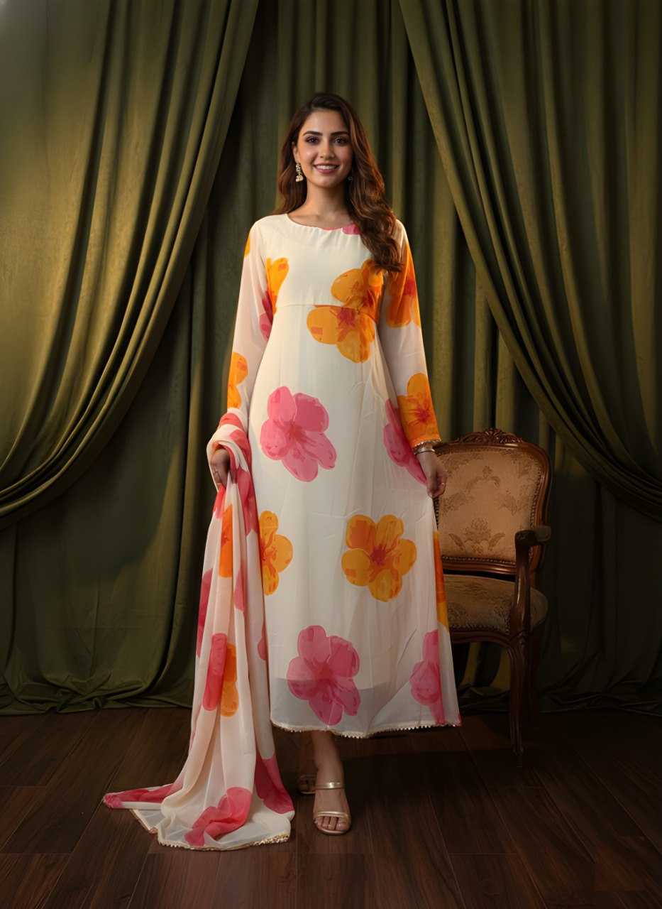 Ynf Georgette KESH559 355 Kurti Wholesale Printed Kurtis Anarkali Kurtis Georgette Kurti Manufacturer- Kapda Export