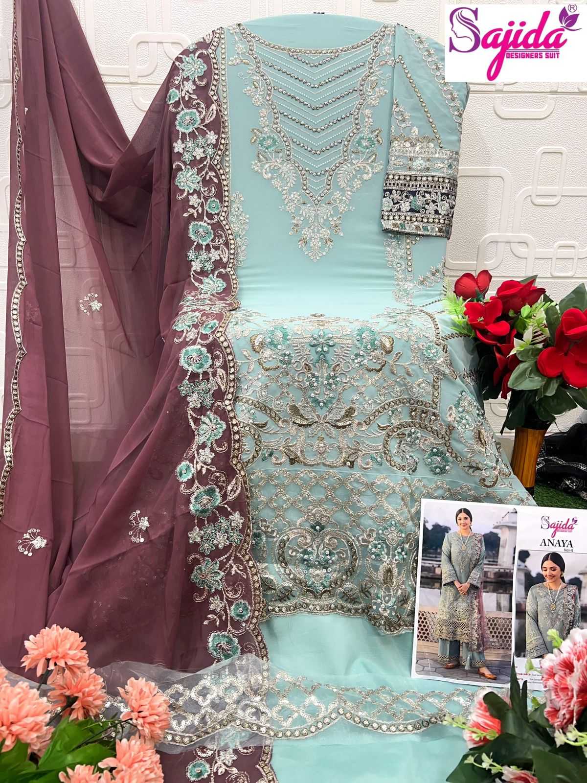 Ynf Georgette KESH586 SAJIDA 1120 Suits & Dresses Festive Collections Wholesale Kashmiri Suits Embroidery Suits Eid Collections Manufacturer- Kapda Export