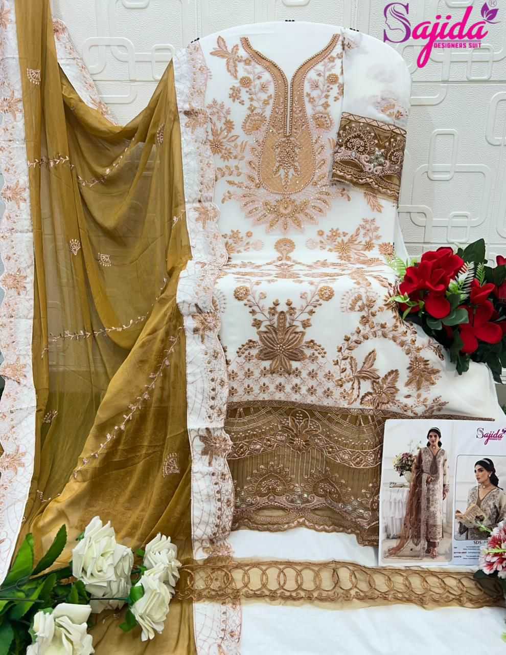 Ynf Georgette KESH586 SAJIDA ANAYA-VOL-7 1100 Suits & Dresses Festive Collections Wholesale Kashmiri Suits Party wear suits Eid Collections Manufacturer- Kapda Export