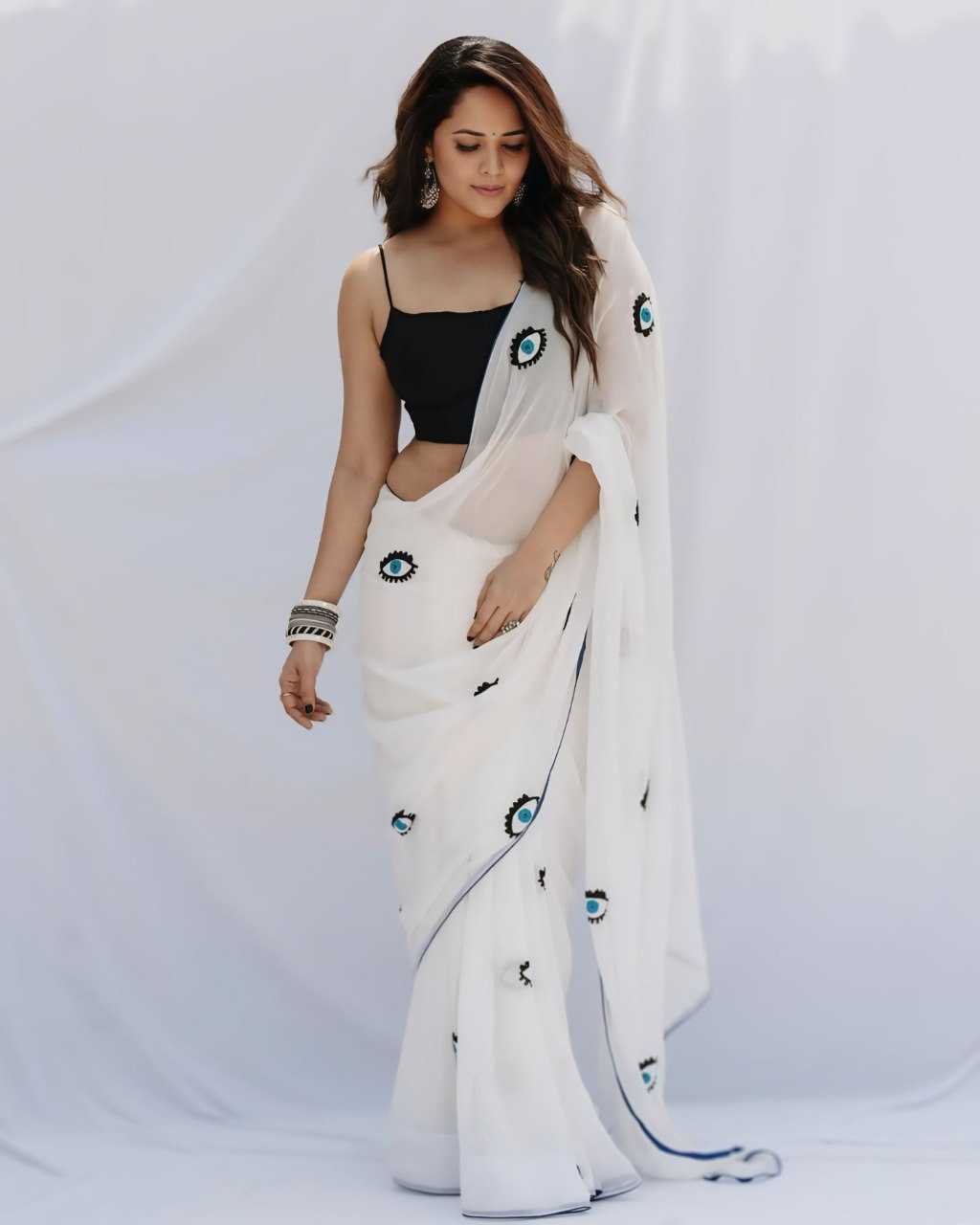 Ynf Georgette KESH606 sc-435 Sarees Wholesale Embroidered Sarees Plain Sarees Lace Border Sarees Manufacturer- Kapda Export