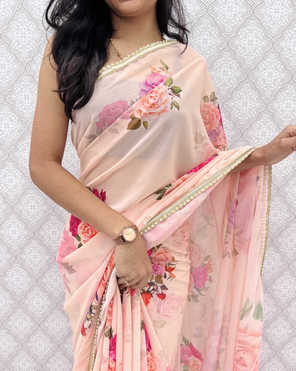 Ynf Georgette KESH656 213 Sarees Wholesale Printed Sarees Georgette Sarees Weightless Sarees Manufacturer- Kapda Export