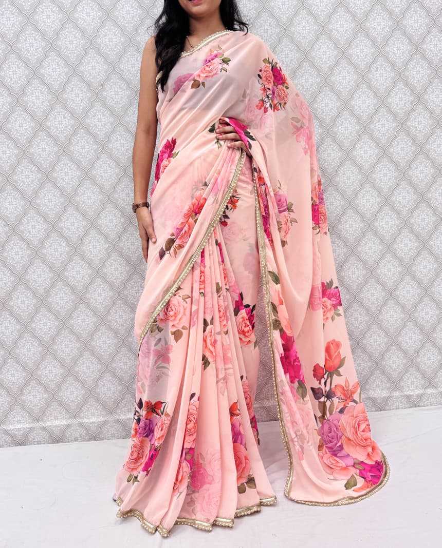Ynf Georgette KESH656 213 Sarees Wholesale Printed Sarees Georgette Sarees Weightless Sarees Manufacturer- Kapda Export