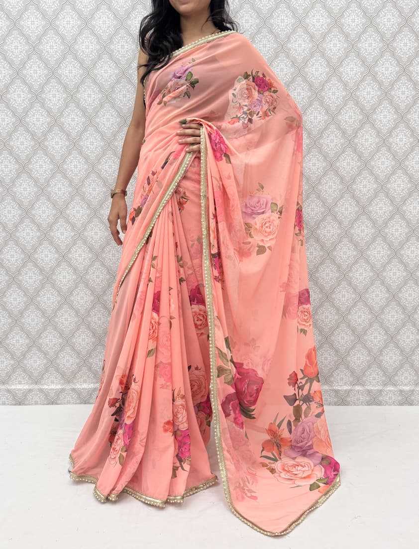 Ynf Georgette KESH656 213 Sarees Wholesale Printed Sarees Georgette Sarees Weightless Sarees Manufacturer- Kapda Export