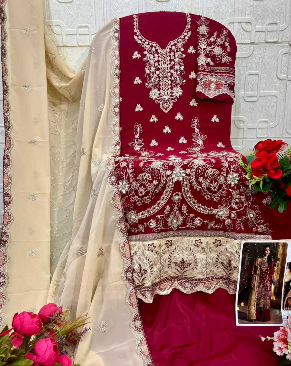 Ynf Georgette KESH677 SAJIDA SIGNORA-VOL-2 Suits & Dresses Wholesale Embroidery Suits Patiala Suits Wedding Suits Manufacturer- Kapda Export