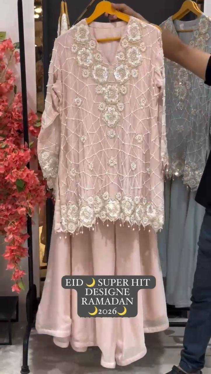 Ynf Georgette KESH678 2063 Suits & Dresses Festive Collections Wholesale Embroidery Suits Wedding Suits Eid Collections Manufacturer- Kapda Export