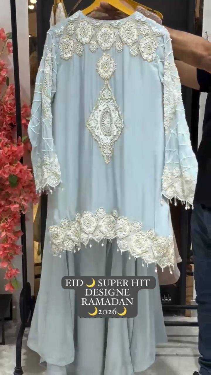 Ynf Georgette KESH678 2063 Suits & Dresses Festive Collections Wholesale Embroidery Suits Wedding Suits Eid Collections Manufacturer- Kapda Export