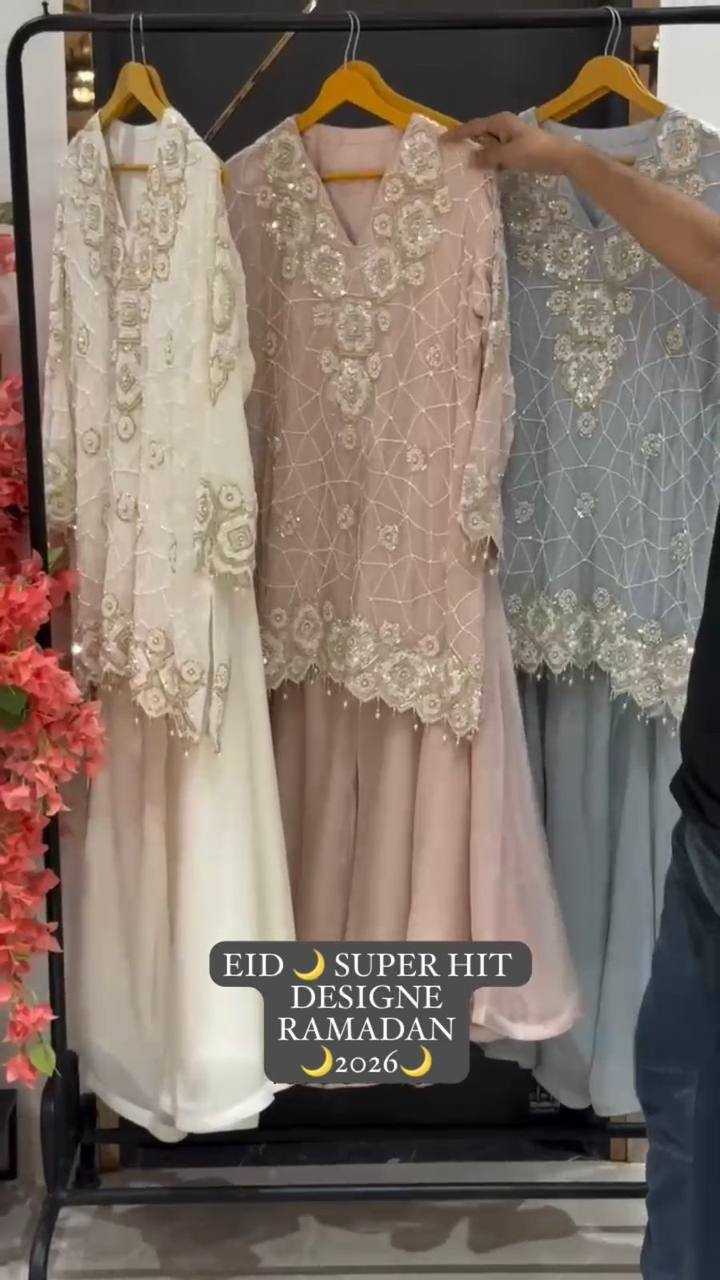 Ynf Georgette KESH678 2063 Suits & Dresses Festive Collections Wholesale Embroidery Suits Wedding Suits Eid Collections Manufacturer- Kapda Export