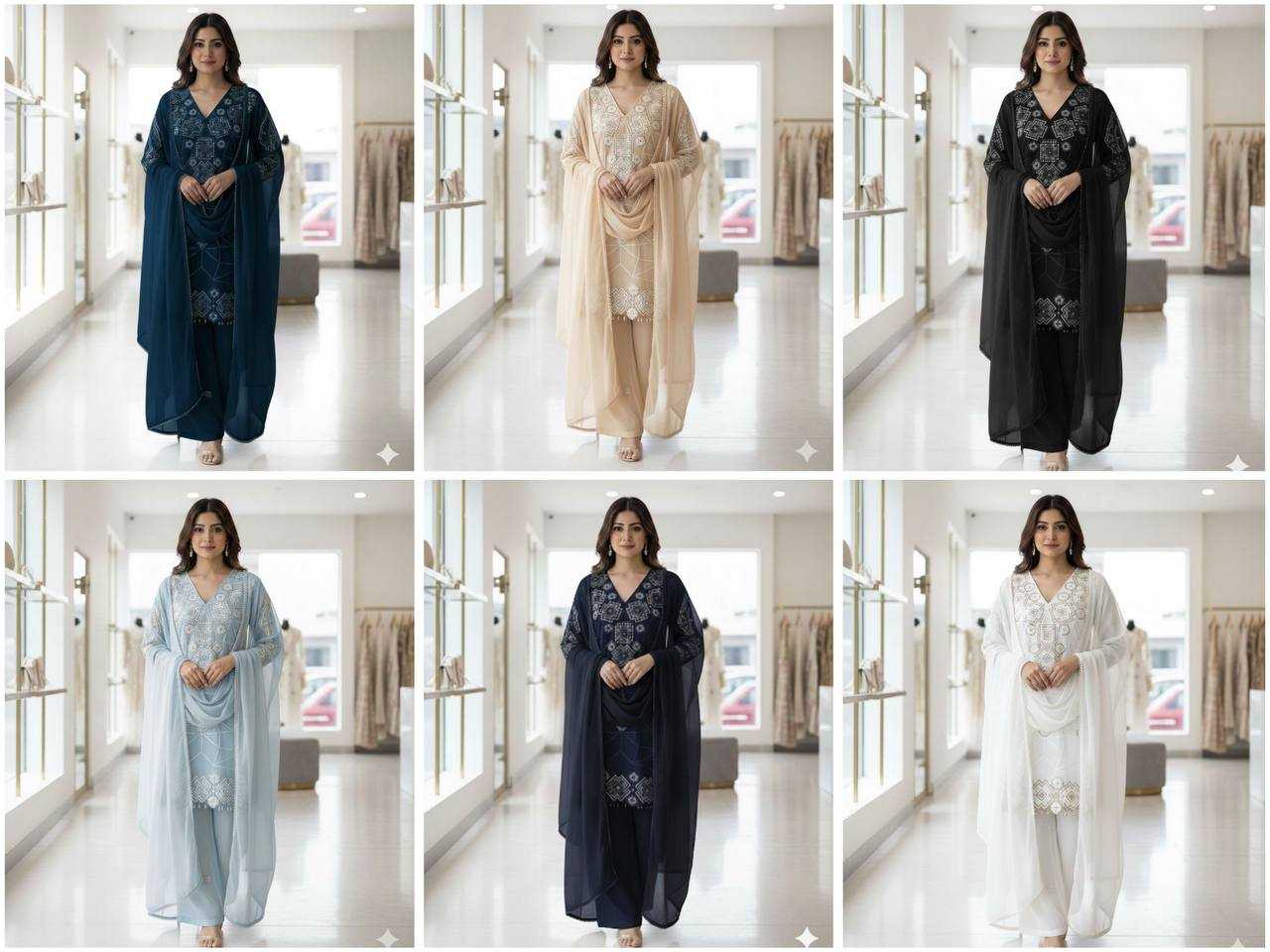 Ynf Georgette KESH678 2063 Suits & Dresses Festive Collections Wholesale Embroidery Suits Wedding Suits Eid Collections Manufacturer- Kapda Export