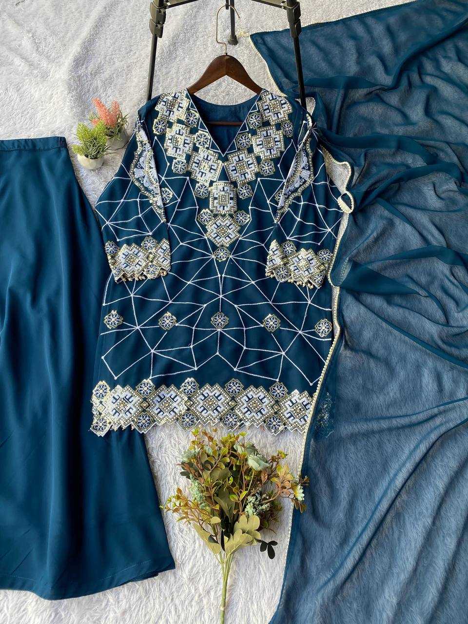 Ynf Georgette KESH678 2063 Suits & Dresses Festive Collections Wholesale Embroidery Suits Wedding Suits Eid Collections Manufacturer- Kapda Export