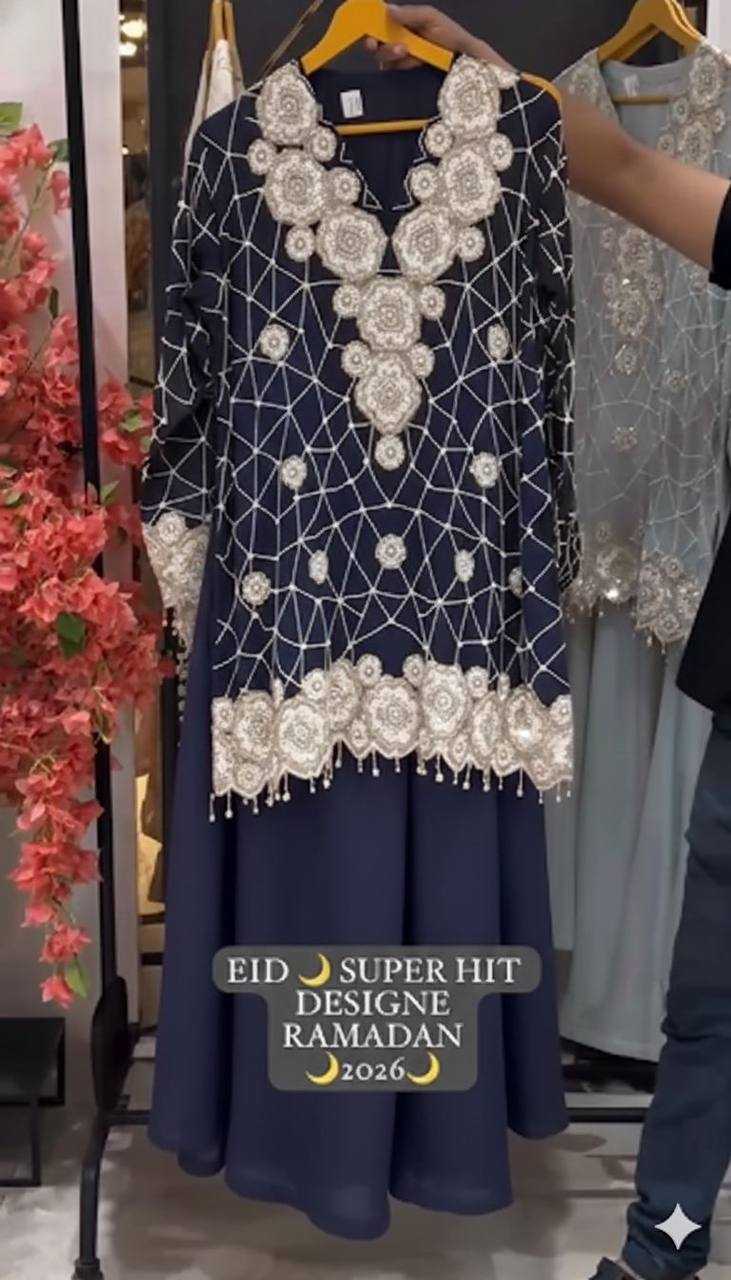Ynf Georgette KESH678 2063 Suits & Dresses Festive Collections Wholesale Embroidery Suits Wedding Suits Eid Collections Manufacturer- Kapda Export