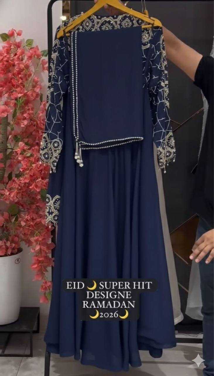 Ynf Georgette KESH678 2063 Suits & Dresses Festive Collections Wholesale Embroidery Suits Wedding Suits Eid Collections Manufacturer- Kapda Export