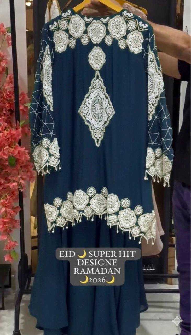 Ynf Georgette KESH678 2063 Suits & Dresses Festive Collections Wholesale Embroidery Suits Wedding Suits Eid Collections Manufacturer- Kapda Export