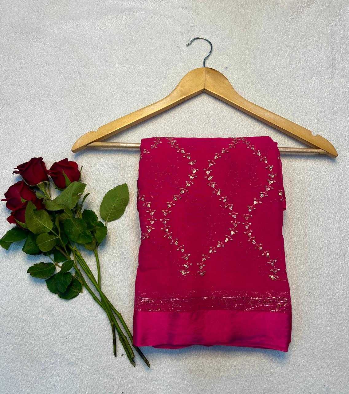 Ynf Georgette KESH691 126 Sarees Festive Collections Wholesale Georgette Sarees Sequence Sarees Leheriya Sarees Manufacturer- Kapda Export