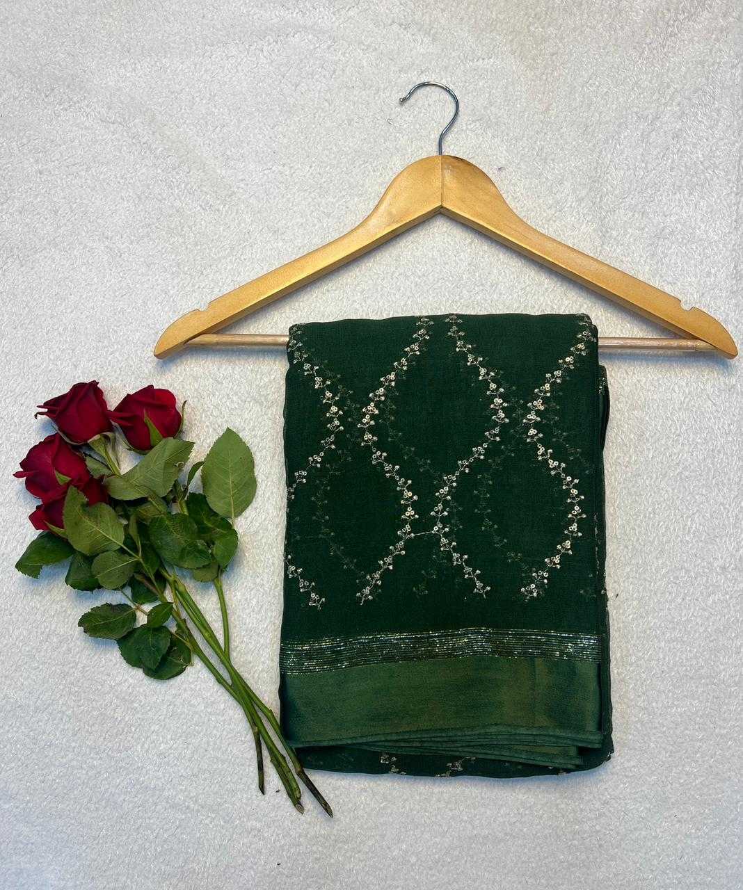 Ynf Georgette KESH691 126 Sarees Festive Collections Wholesale Georgette Sarees Sequence Sarees Leheriya Sarees Manufacturer- Kapda Export