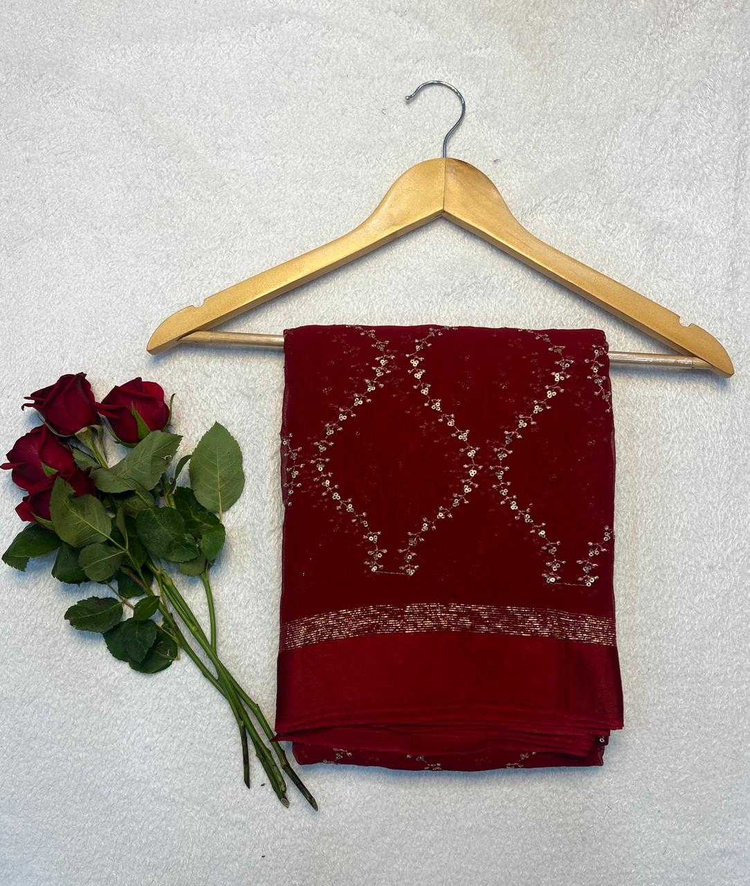 Ynf Georgette KESH691 126 Sarees Festive Collections Wholesale Georgette Sarees Sequence Sarees Leheriya Sarees Manufacturer- Kapda Export