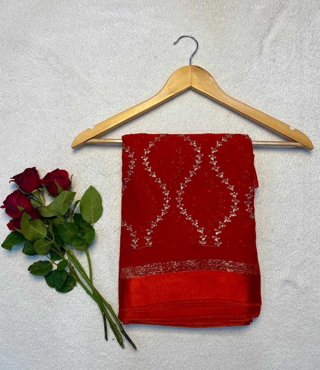 Ynf Georgette KESH691 126 Sarees Festive Collections Wholesale Georgette Sarees Sequence Sarees Leheriya Sarees Manufacturer- Kapda Export