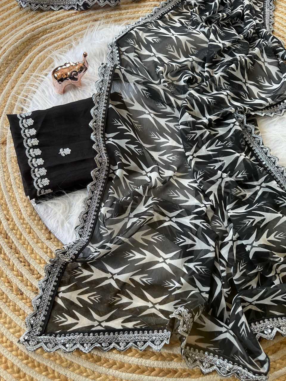 Ynf Georgette KESH695 Lahriya Sarees Festive Collections Wholesale Leheriya Sarees Printed Georgette Saree Sarees With Blouse Manufacturer- Kapda Export