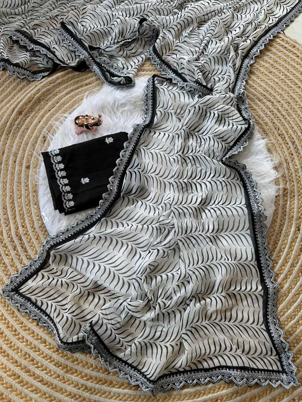 Ynf Georgette KESH695 Lahriya Sarees Festive Collections Wholesale Leheriya Sarees Printed Georgette Saree Sarees With Blouse Manufacturer- Kapda Export