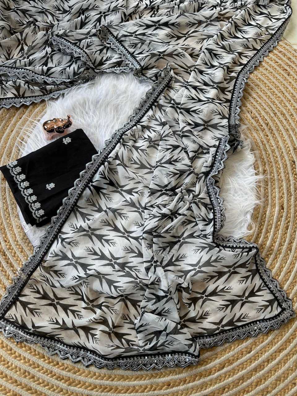 Ynf Georgette KESH695 Lahriya Sarees Festive Collections Wholesale Leheriya Sarees Printed Georgette Saree Sarees With Blouse Manufacturer- Kapda Export