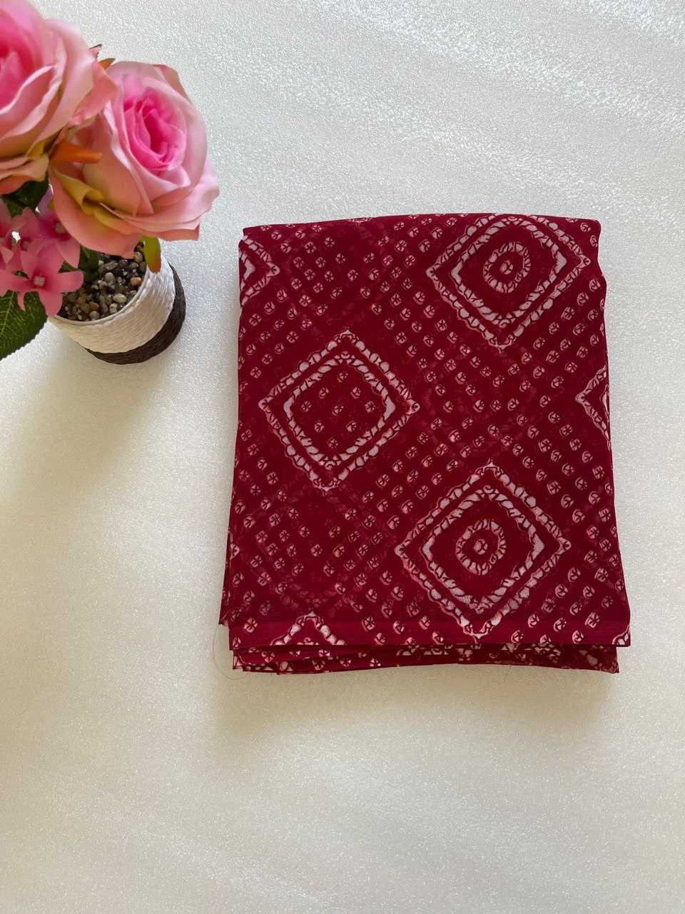 Ynf Georgette KESH696 005 Sarees Wholesale Festive Sarees Bandhani Sarees Casual Sarees Manufacturer- Kapda Export