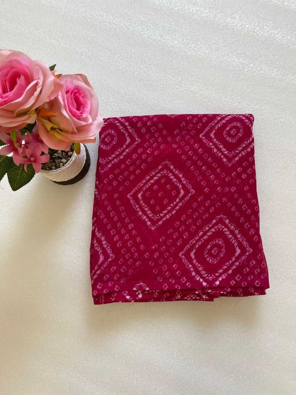 Ynf Georgette KESH696 005 Sarees Wholesale Festive Sarees Bandhani Sarees Casual Sarees Manufacturer- Kapda Export