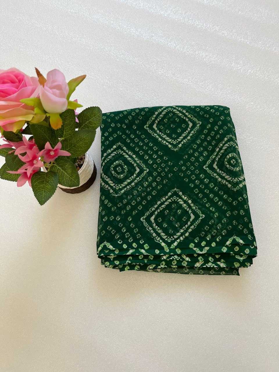 Ynf Georgette KESH696 005 Sarees Wholesale Festive Sarees Bandhani Sarees Casual Sarees Manufacturer- Kapda Export