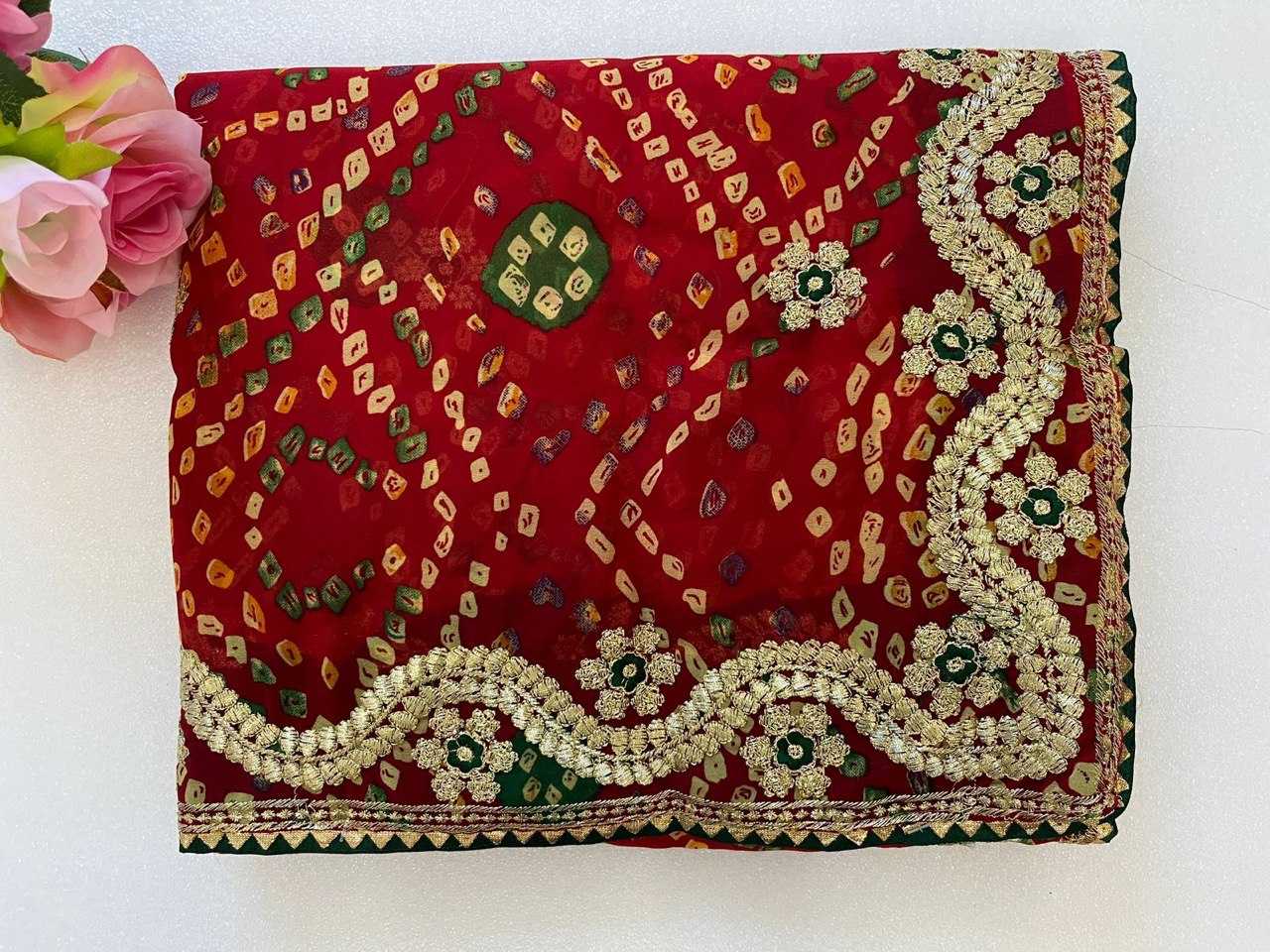 Ynf Georgette KESH696 10 Sarees Wholesale Work Sarees Embroidered Sarees Zari Sarees Manufacturer- Kapda Export