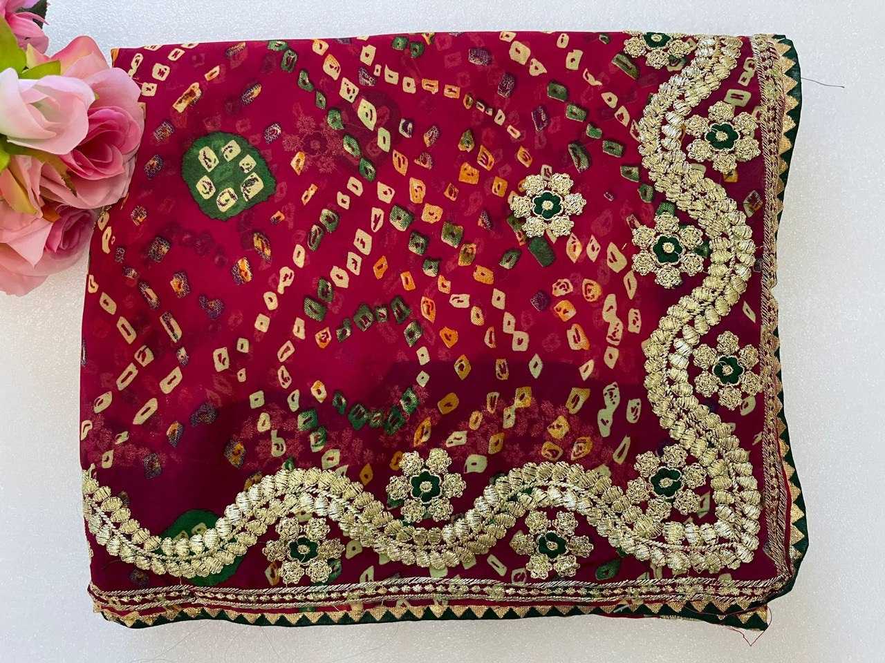 Ynf Georgette KESH696 10 Sarees Wholesale Work Sarees Embroidered Sarees Zari Sarees Manufacturer- Kapda Export