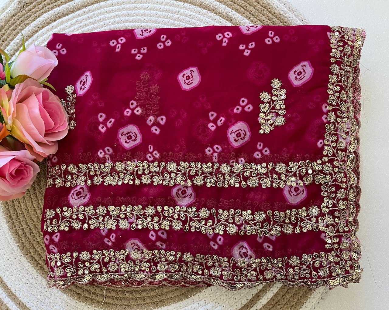 Ynf Georgette KESH696 11 Sarees Wholesale Embroidered Sarees Heavy Work Sarees Festive Sarees Manufacturer- Kapda Export