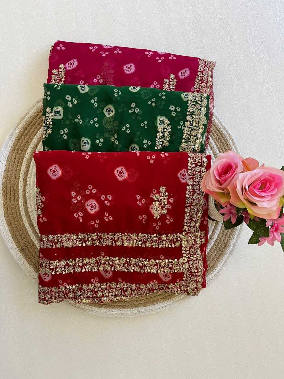 Ynf Georgette KESH696 11 Sarees Wholesale Embroidered Sarees Heavy Work Sarees Festive Sarees Manufacturer- Kapda Export