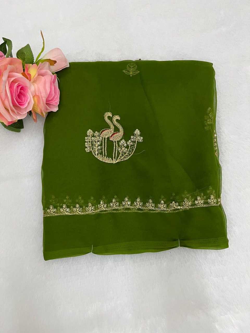 Ynf Georgette KESH696 13 Sarees Wholesale Sequence Sarees Work Sarees Embroidered Sarees Manufacturer- Kapda Export