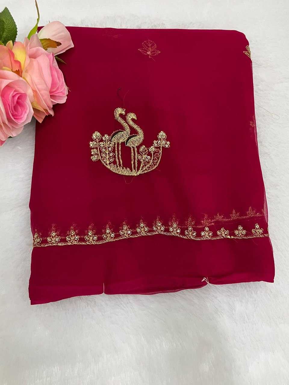 Ynf Georgette KESH696 13 Sarees Wholesale Sequence Sarees Work Sarees Embroidered Sarees Manufacturer- Kapda Export