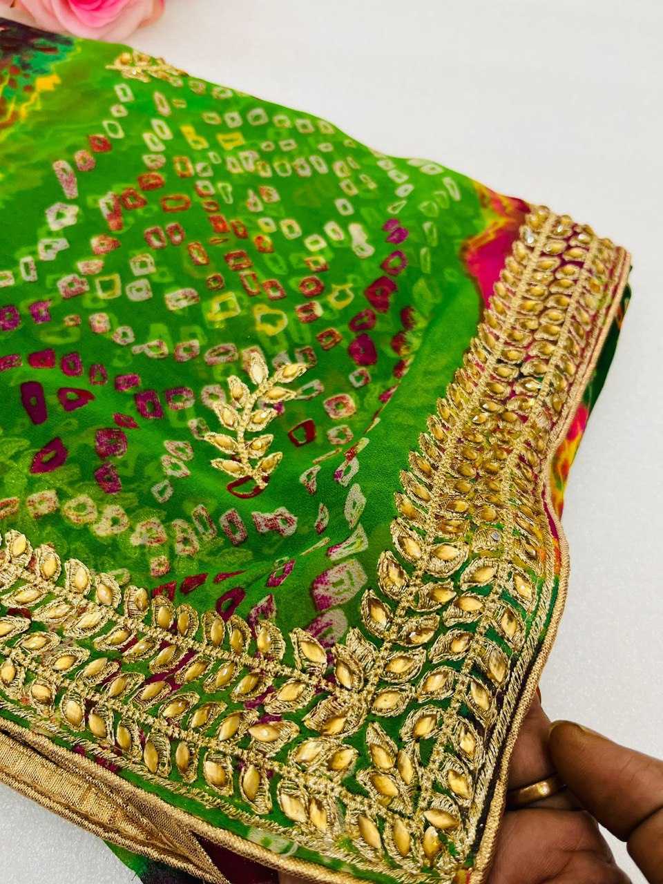 Ynf Georgette KESH696 16 Sarees Wholesale Sequence Sarees Work Sarees Embroidered Sarees Manufacturer- Kapda Export