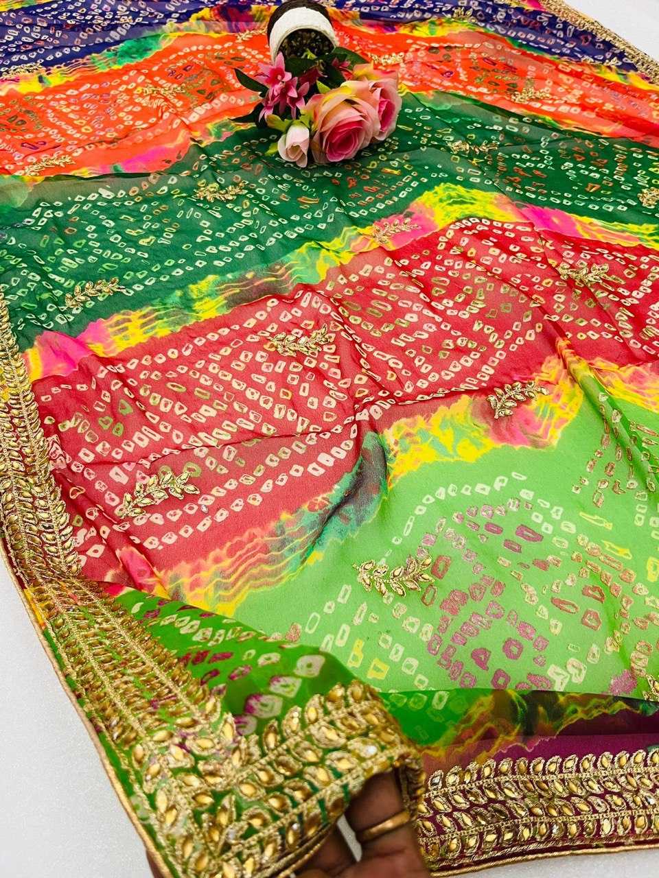 Ynf Georgette KESH696 16 Sarees Wholesale Sequence Sarees Work Sarees Embroidered Sarees Manufacturer- Kapda Export