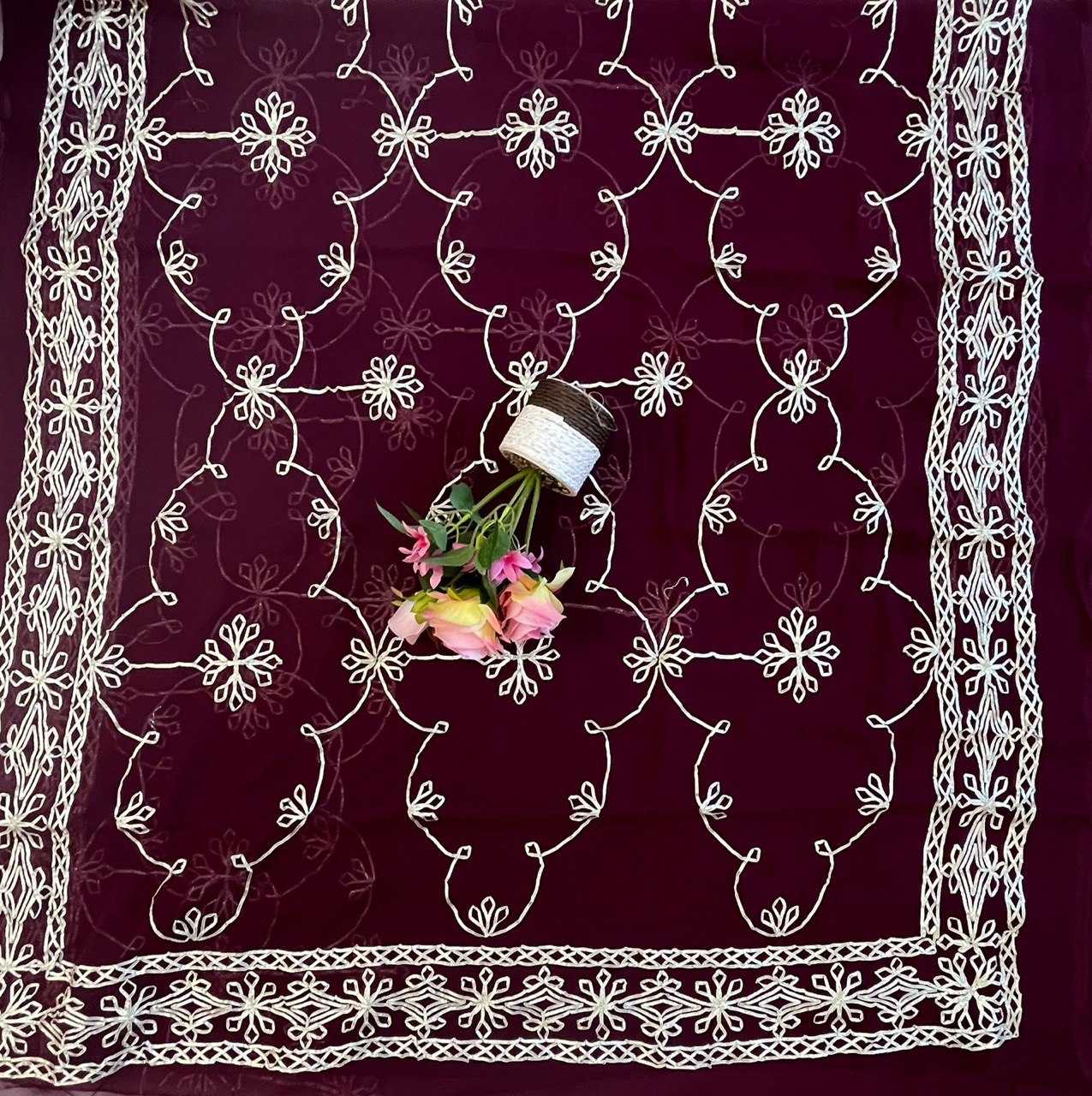 Ynf Georgette KESH696 18 Sarees Wholesale Gota Patti Sarees Embroidered Sarees Heavy Work Sarees Manufacturer- Kapda Export
