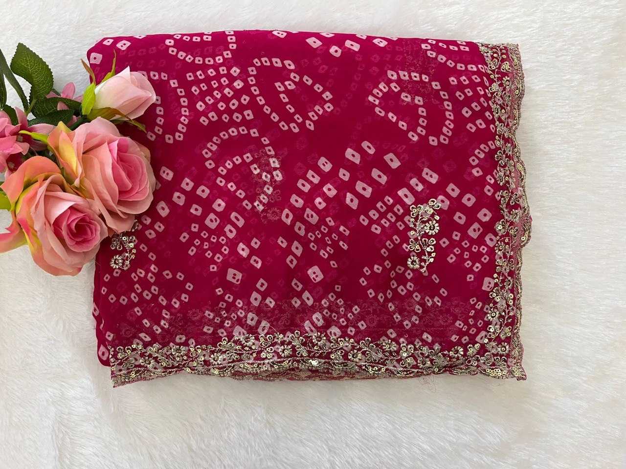 Ynf Georgette KESH696 24 Sarees Wholesale Printed Sarees Festive Sarees Casual Sarees Manufacturer- Kapda Export