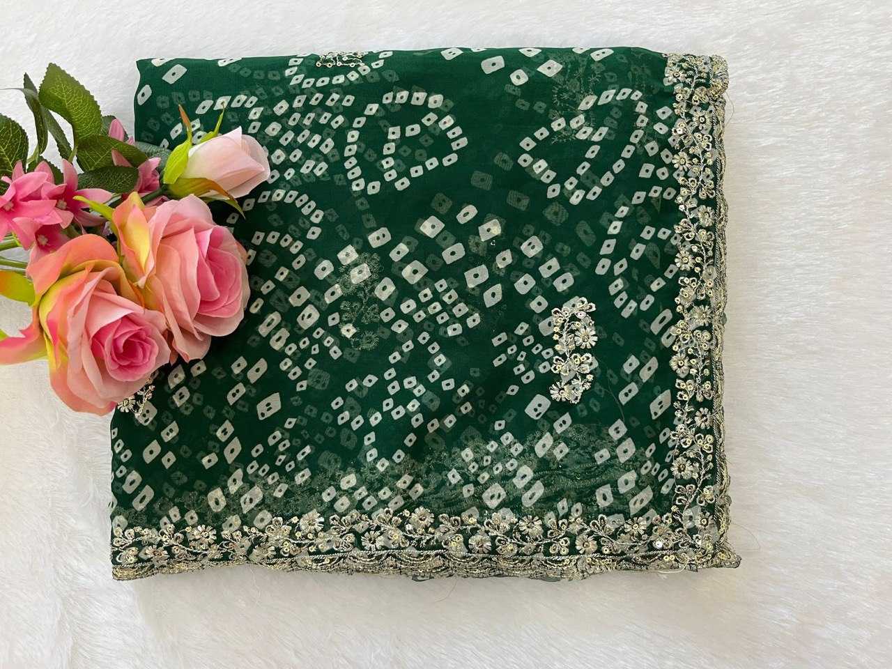 Ynf Georgette KESH696 24 Sarees Wholesale Printed Sarees Festive Sarees Casual Sarees Manufacturer- Kapda Export