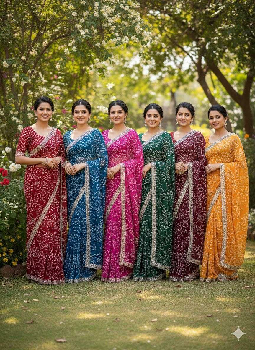 Ynf Georgette KESH696 24 Sarees Wholesale Printed Sarees Festive Sarees Casual Sarees Manufacturer- Kapda Export