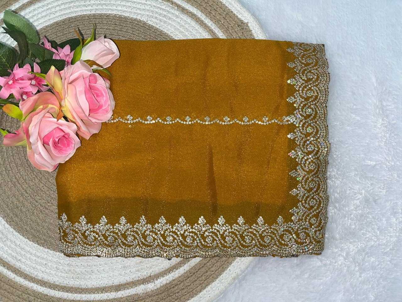 Ynf Georgette KESH696 26 Sarees Wholesale Sequence Sarees Embroidered Sarees Heavy Work Sarees Manufacturer- Kapda Export