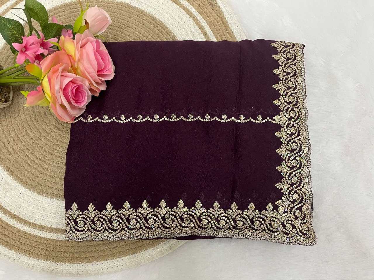 Ynf Georgette KESH696 26 Sarees Wholesale Sequence Sarees Embroidered Sarees Heavy Work Sarees Manufacturer- Kapda Export