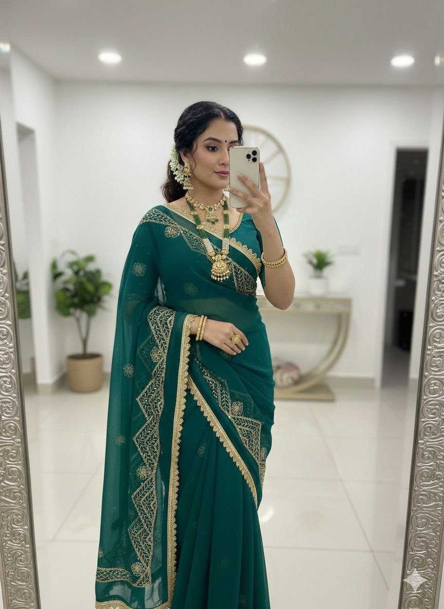 Ynf Georgette KESH696 30 Sarees Wholesale Sequence Sarees Work Sarees Festive Sarees Manufacturer- Kapda Export