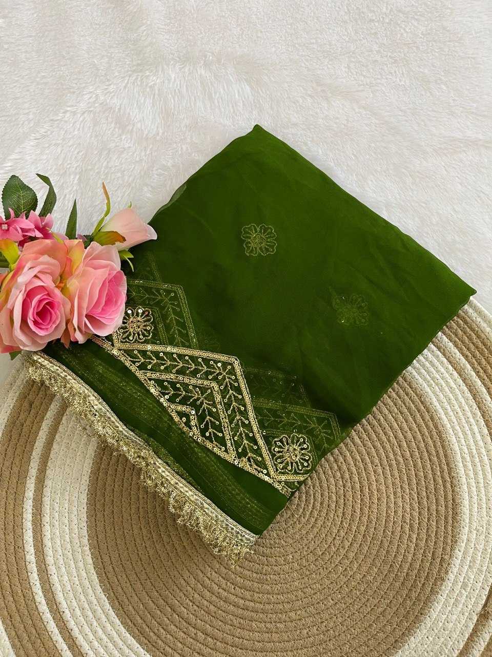 Ynf Georgette KESH696 30 Sarees Wholesale Sequence Sarees Work Sarees Festive Sarees Manufacturer- Kapda Export