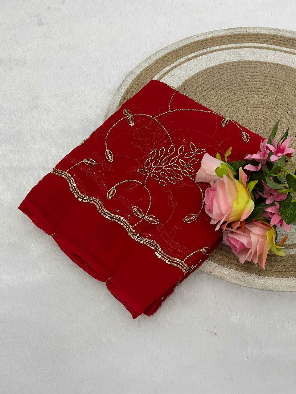 Ynf Georgette KESH696 31 Sarees Wholesale Sequence Sarees Work Sarees Embroidered Sarees Manufacturer- Kapda Export