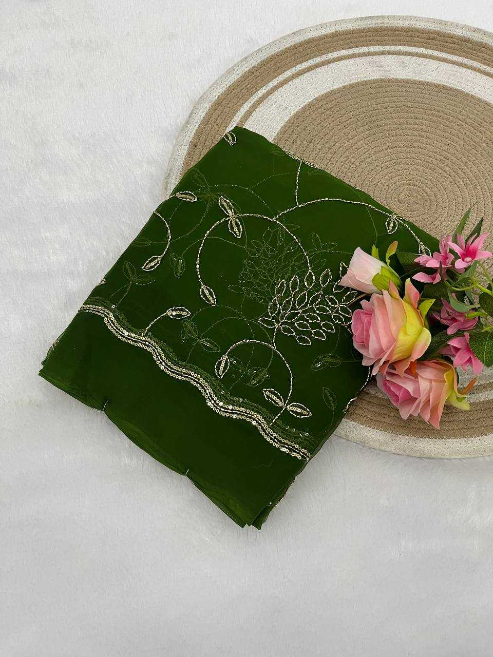 Ynf Georgette KESH696 31 Sarees Wholesale Sequence Sarees Work Sarees Embroidered Sarees Manufacturer- Kapda Export