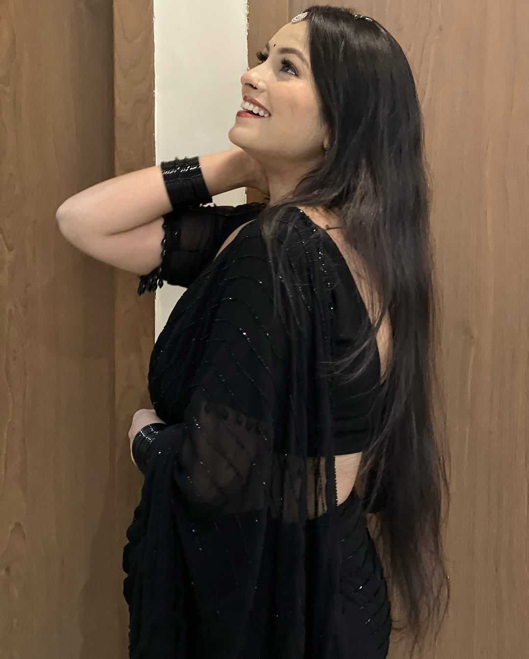 Ynf Georgette KESH716 Gorggte Sarees Wholesale Georgette Sarees Hand Work Sarees Black Sarees Manufacturer- Kapda Export