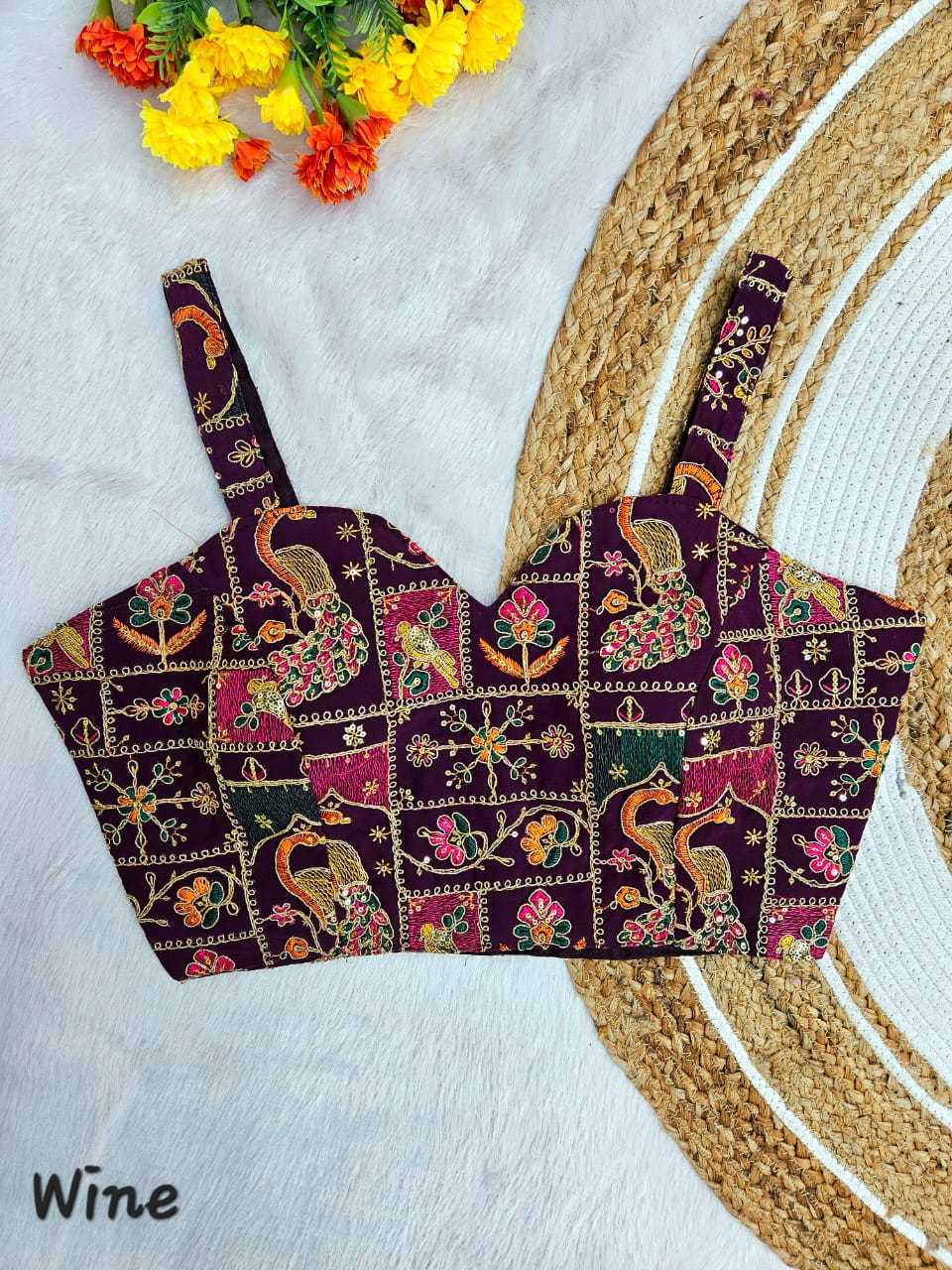 Ynf Georgette KESH728 Georgette Readymade Blouses Festive Collections Wholesale Sleeveless Blouse Embroidered Blouses Navratri Blouses Manufacturer- Kapda Export